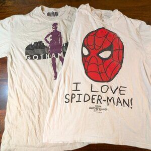 Rare Batman Catwoman Gotham City T-Shirt DC SZ L Spiderman No Way Home SZ M